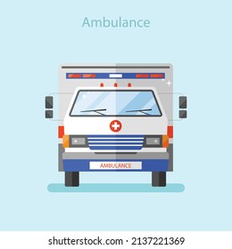 ambulance car collection set vector