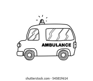 ambulance car doodle