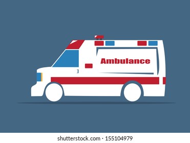 Ambulance car with emergency 