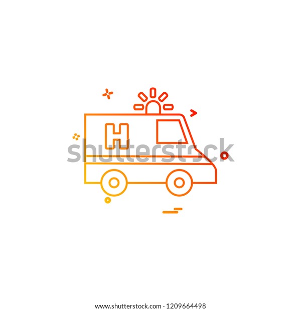 ambulance car\
emergency medical icon vector\
desige