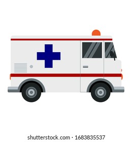 ambulance car flat design vector