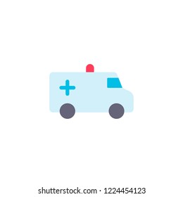 ambulance car flat icon