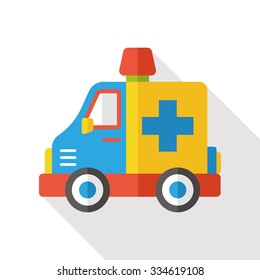 ambulance car flat icon