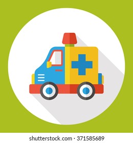 ambulance car flat icon