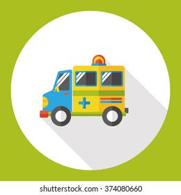 ambulance car flat icon