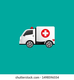 Ambulance car in flat style. vector illustration