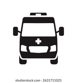 ambulance car front view icon