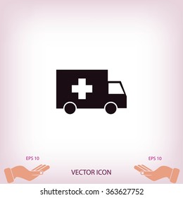 ambulance car icon