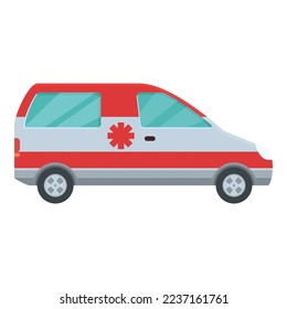 Ambulance car icon cartoon vector. Ambulance vehicle. Modern van