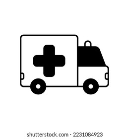 Ambulance Car Icon, Deal With Emergencies With an Ambulance.