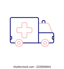 Ambulance Car Icon, Deal With Emergencies With an Ambulance.