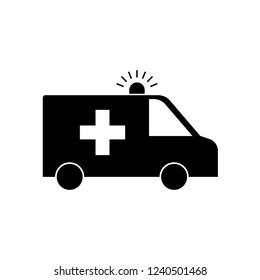 ambulance car icon, flat design best vector icon