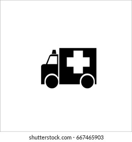 ambulance car icon, flat design best vector icon