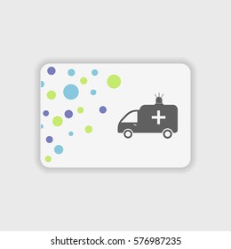 ambulance car, icon illustration isolated vector sign symbol