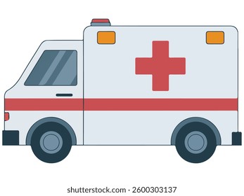 Ambulance car icon isolated vector illustration on white background