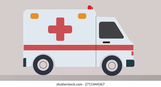 Ambulance car icon isolated vector illustration on white background