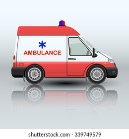 ambulance car icon isolated. Vector illustration.