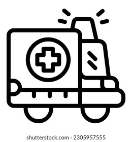 Ambulance car icon outline vector. Service patient. Person doctor