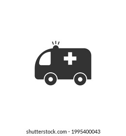 Ambulance car icon or sign isolated on white background.Vector illustration isolated on white background.Eps 10.