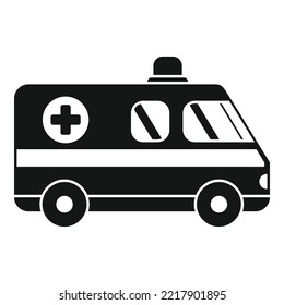 Icono de coche de ambulancia simple vector. Vehículo de emergencia. Hospital médico