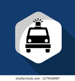 Ambulance car icon vector illustration logo template for any purpose.