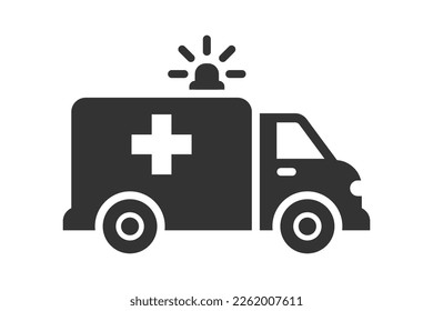 Ambulance car icon. Vector illustration.