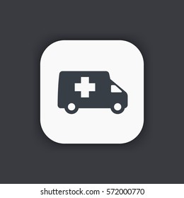 ambulance car icon, vector illustration
