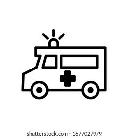 Ambulance car icon vector sign and symbols on trendy design