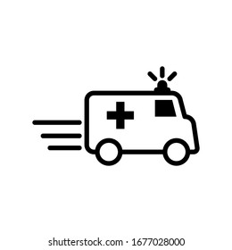 Ambulance car icon vector sign and symbols on trendy design
