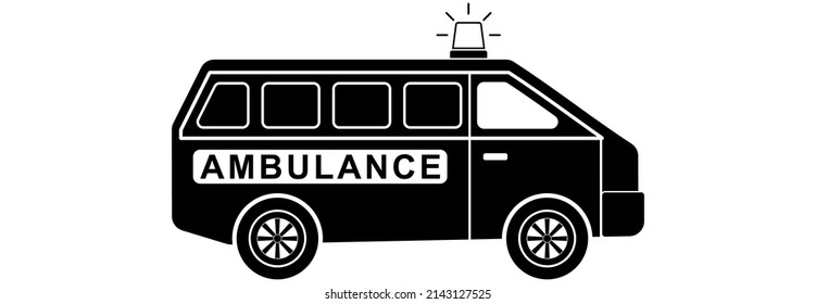 ambulance car icon, ambulance car vector sign symbol of transportation