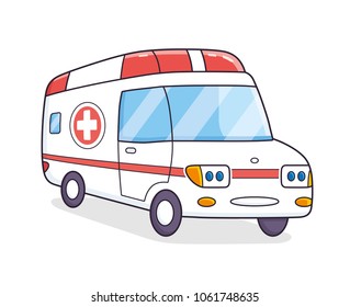 Ambulance car isolated