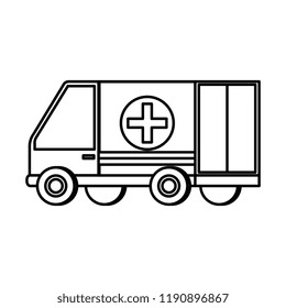 ambulance car isolated icon