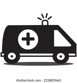 Ambulance car lights vector isolated.