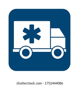 ambulance car line style icon vector illustration design
