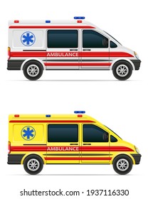 ambulance car medical vehicle vector illustration isolated on white background