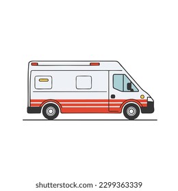 ambulance car medical vehicle vector illustration isolated on white background