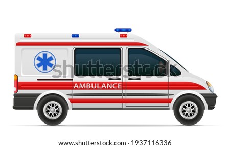 ambulance car medical vehicle vector illustration isolated on white background