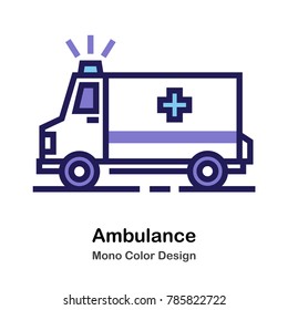 Ambulance Car mono color icon