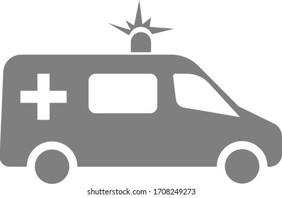 Ambulance car on a white background. Vector image.
