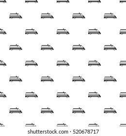 Ambulance car pattern. Simple illustration of ambulance car vector pattern for web