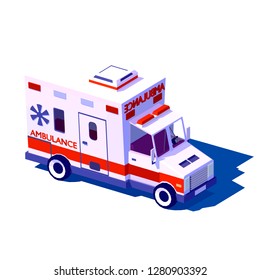The ambulance car polygon