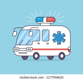 Ambulance car vector