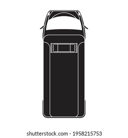 Ambulance car vector black icon. Vector illustration emergency car on white background. Isolated black illustration icon of ambulance emergency.