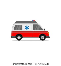 Cartoon Car Icons Silhouetted Ambulance Car Stock Vector (Royalty Free ...