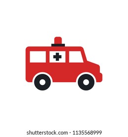 ambulance car vector icon