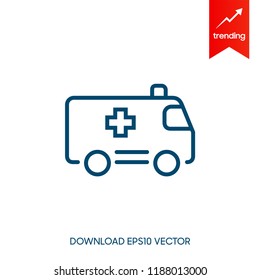 ambulance car vector icon
