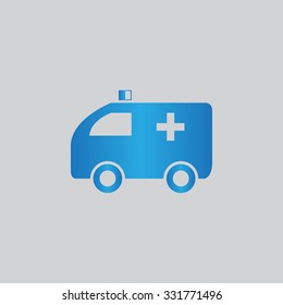 Ambulance car, vector icon