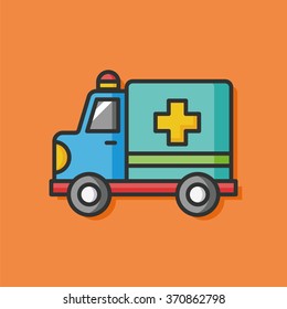 ambulance car vector icon