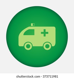 Ambulance car, vector icon