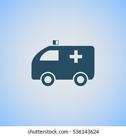 Ambulance car, vector icon